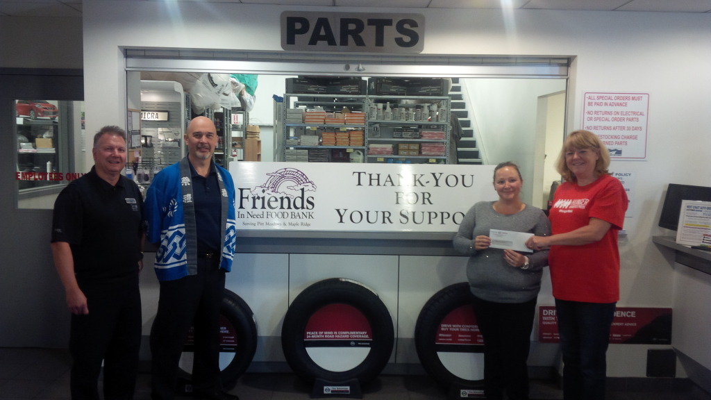 Friends In Need Food Bank Cheque Presentation